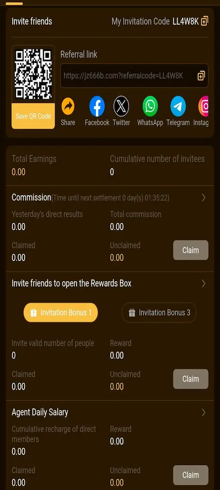 JZ 666 Game login