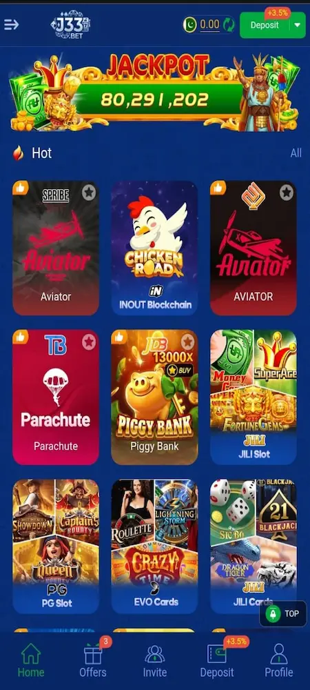 j33bet Game Apk